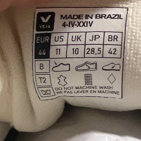 Veja Campo Chrome free Men Sneakers White Natural Suede Leather Shoes Size 44 - Picture 5 of 8